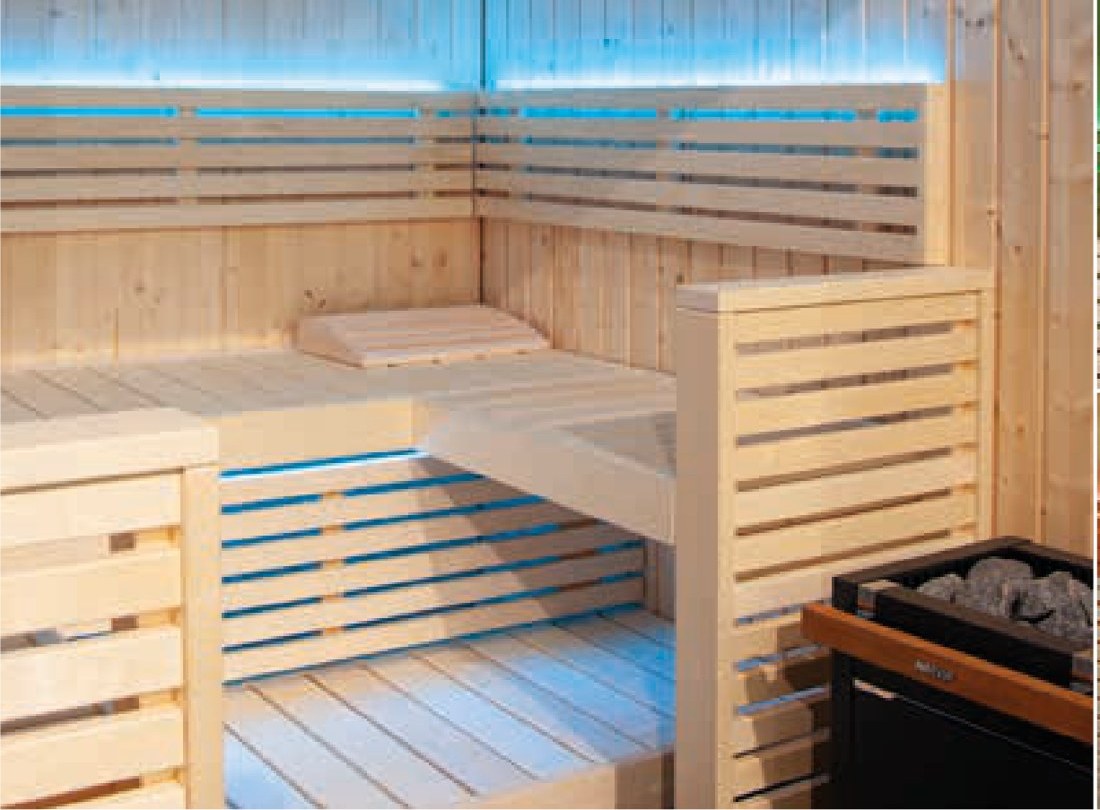 Block sauna cabin